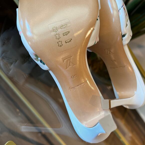Louis Vuitton White Multicolor Heels - Picture 8 of 11